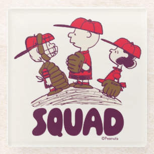 Erdnüsse Baseball Squad Glasuntersetzer