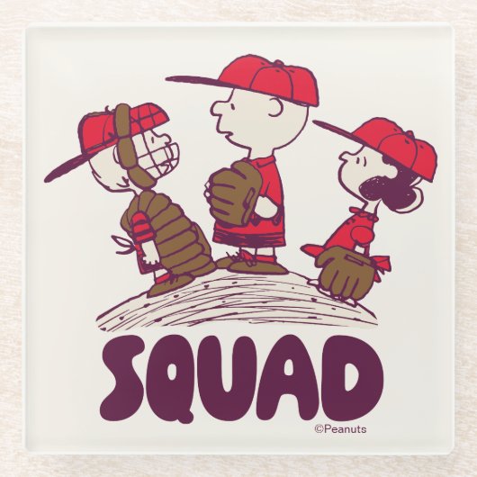 Erdnüsse | Baseball Squad Glasuntersetzer (Vorderseite)