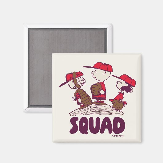 Erdnüsse | Baseball Squad Magnet (Vorderseite/Rückseite)