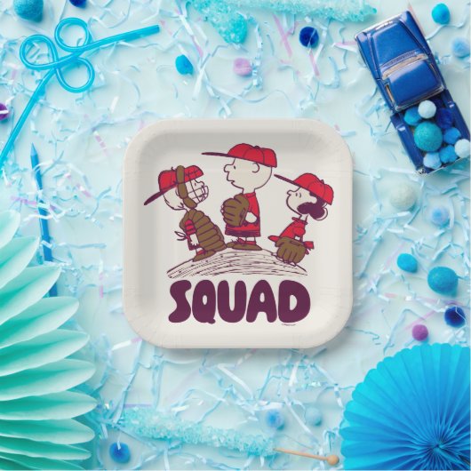 Erdnüsse | Baseball Squad Pappteller (Party)