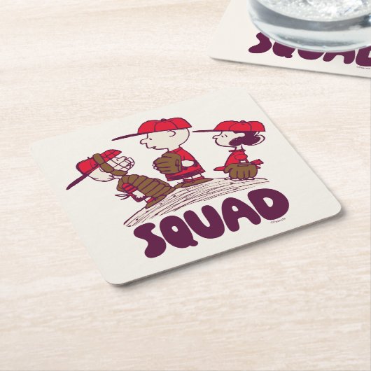 Erdnüsse | Baseball Squad Rechteckiger Pappuntersetzer (angewinkelt)