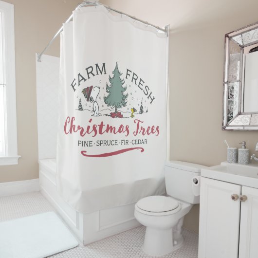 Erdnüsse | Bauernhof Frische Weihnachtsbaumen Duschvorhang (Beispiel)