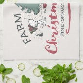 Erdnüsse | Bauernhof Frische Weihnachtsbaumen Geschirrtuch (Gefaltet)