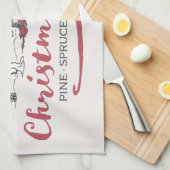 Erdnüsse | Bauernhof Frische Weihnachtsbaumen Geschirrtuch (Viertel Falte)