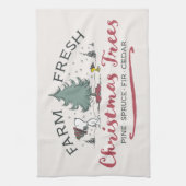 Erdnüsse | Bauernhof Frische Weihnachtsbaumen Geschirrtuch (Vertikal)