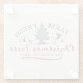 Erdnüsse | Bauernhof Frische Weihnachtsbaumen Glasuntersetzer (Rückseite)