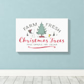 Erdnüsse | Bauernhof Frische Weihnachtsbaumen Leinwanddruck (Insitu (Holzboden))