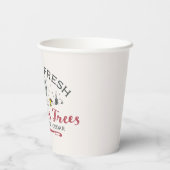 Erdnüsse | Bauernhof Frische Weihnachtsbaumen Pappbecher (Rückseite)