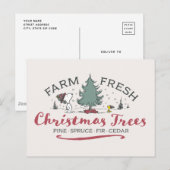 Erdnüsse | Bauernhof Frische Weihnachtsbaumen Postkarte (Vorne/Hinten)