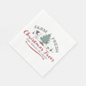 Erdnüsse | Bauernhof Frische Weihnachtsbaumen Serviette (Ecke)