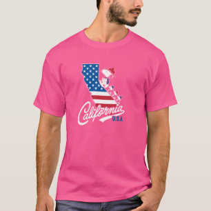 Erdnüsse - Beagle Pfadfinder California U.S.A Flag T-Shirt