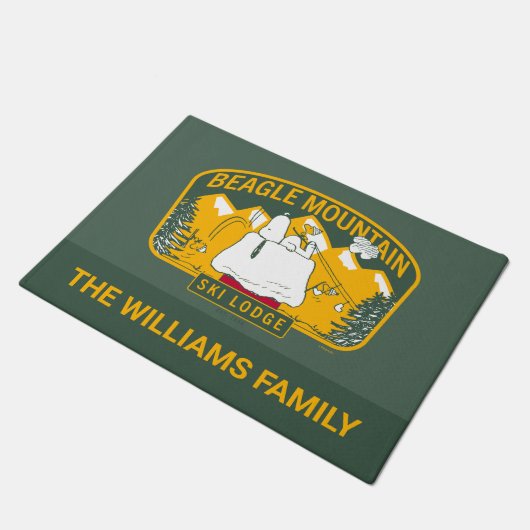 Erdnüsse | Beagle Skilodge Fußmatte (Schrägansicht)