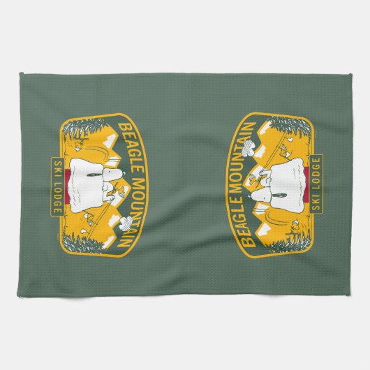 Erdnüsse | Beagle Skilodge Geschirrtuch (Horizontal)