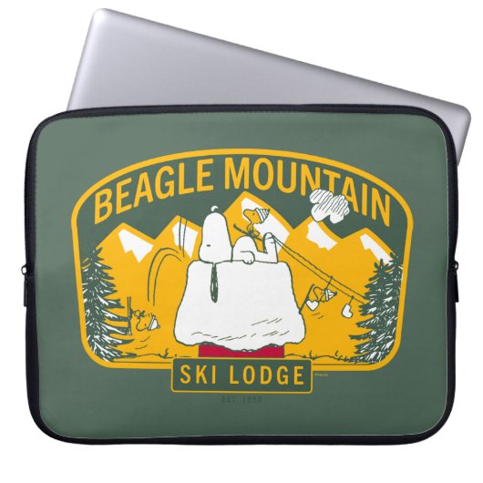 Erdnüsse | Beagle Skilodge Laptopschutzhülle (Vorderseite)