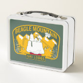 Erdnüsse | Beagle Skilodge Metall Brotdose (Rückseite)