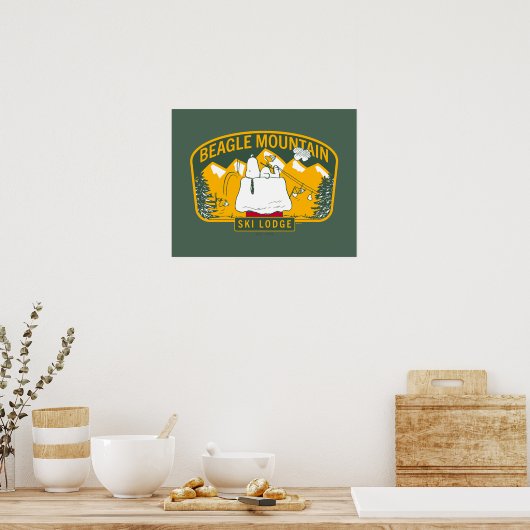 Erdnüsse | Beagle Skilodge Poster (Küche)