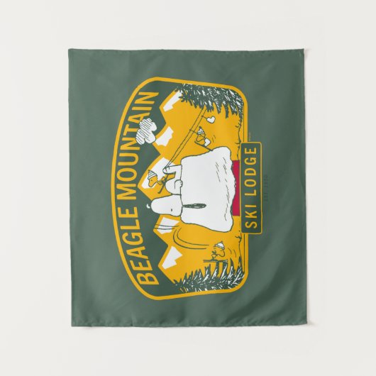 Erdnüsse | Beagle Skilodge Wandteppich (Vorderseite)