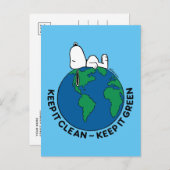 Erdnüsse | Behalt es sauber Behalte es grün Postkarte (Vorne/Hinten)