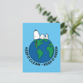 Erdnüsse | Behalt es sauber Behalte es grün Postkarte (Stehend Vorderseite)
