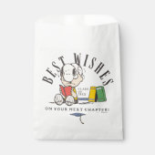 Erdnüsse Beste Wünsche Abschluss Snoopy Lesend Geschenktütchen (Vorderseite)