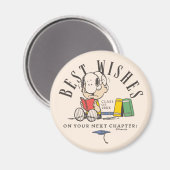Erdnüsse Beste Wünsche Abschluss Snoopy Lesend Magnet (Vorderseite/Rückseite)
