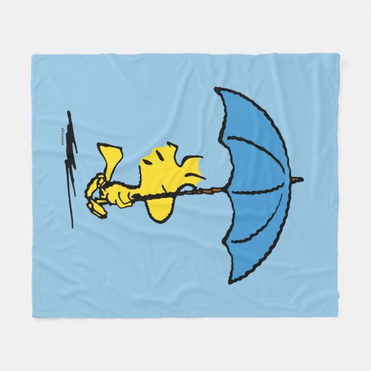 Erdnüsse | Blauer Waldstock Fleecedecke (Vorderseite (Horizontal))