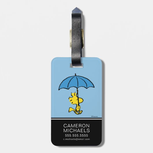 Erdnüsse | Blauer Waldstock Gepäckanhänger (Rückseite vertikal)