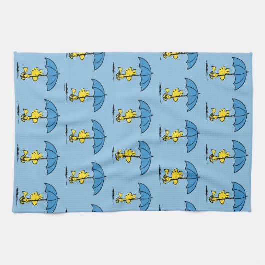 Erdnüsse | Blauer Waldstock Geschirrtuch (Horizontal)