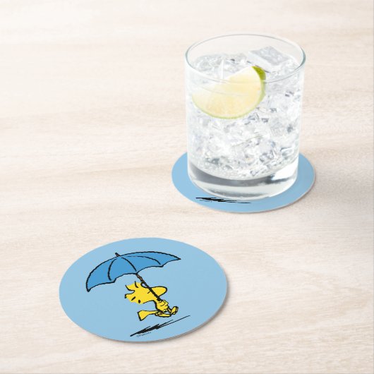 Erdnüsse | Blauer Waldstock Runder Pappuntersetzer (Vor Ort)