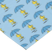 Erdnüsse | Blauer Waldstock Tischdecke (Schrägansicht)