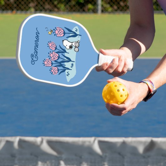 Erdnüsse - Blume | Name hinzufügen Pickleball Schläger (InSitu)