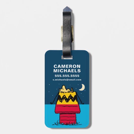 Erdnüsse | Camping aus Holz Gepäckanhänger (Rückseite vertikal)