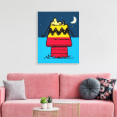 Erdnüsse | Camping aus Holz Leinwanddruck (Insitu (Wohnzimmer))