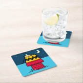 Erdnüsse | Camping aus Holz Rechteckiger Pappuntersetzer (Vor Ort)