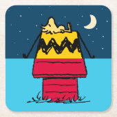 Erdnüsse | Camping aus Holz Rechteckiger Pappuntersetzer (Vorderseite)