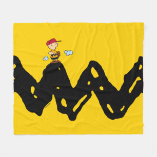 Erdnüsse Charlie Brown Baseball Fleecedecke