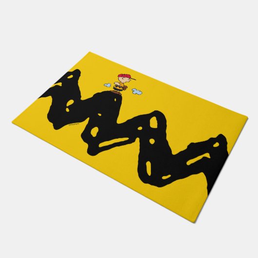 Erdnüsse | Charlie Brown Baseball Fußmatte (Schrägansicht)