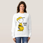 Erdnüsse | Charlie Brown Baseball Game Sweatshirt (Vorne ganz)
