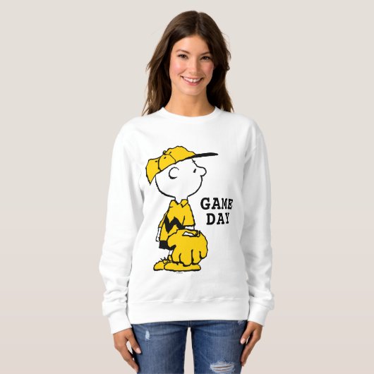 Erdnüsse | Charlie Brown Baseball Game Sweatshirt (Vorne ganz)