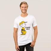 Erdnüsse | Charlie Brown Baseball Game Tri-Blend Shirt (Vorderseite voll)