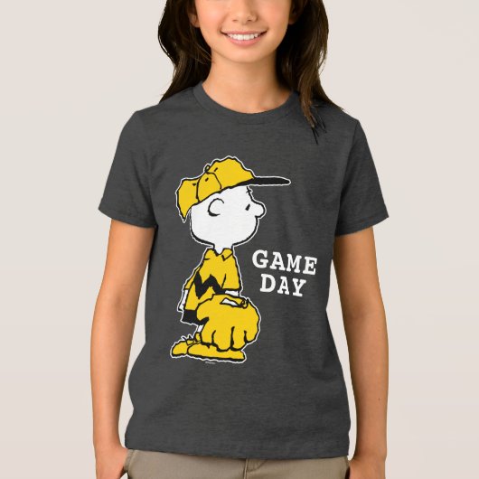 Erdnüsse | Charlie Brown Baseball Game Tri-Blend Shirt (Vorderseite)