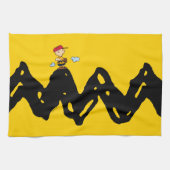 Erdnüsse | Charlie Brown Baseball Geschirrtuch (Horizontal)