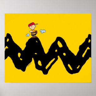 Erdnüsse   Charlie Brown Baseball Poster