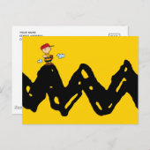 Erdnüsse | Charlie Brown Baseball Postkarte (Vorne/Hinten)