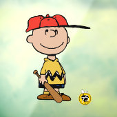 Erdnüsse | Charlie Brown Baseball Smile Fensteraufkleber (Blatt 3)