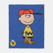 Erdnüsse | Charlie Brown Baseball Smile Fleecedecke (Vorderseite)