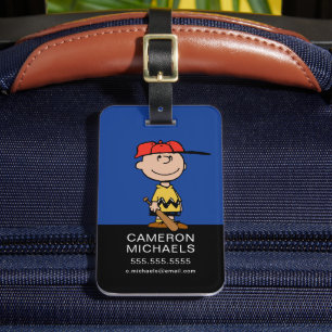 Erdnüsse Charlie Brown Baseball Smile Gepäckanhänger
