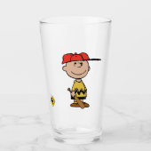 Erdnüsse | Charlie Brown Baseball Smile Glas (Vorderseite)