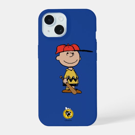 Erdnüsse | Charlie Brown Baseball Smile iPhone 15 Hülle (Rückseite)