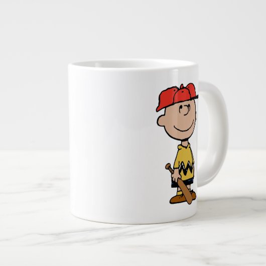 Erdnüsse | Charlie Brown Baseball Smile Jumbo-Tasse (Vorderseite Rechts)